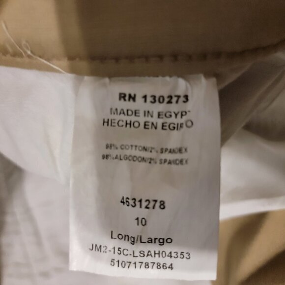 Lee Relaxed Fit Khaki Pants.  Size 10 long - Picture 6 of 6